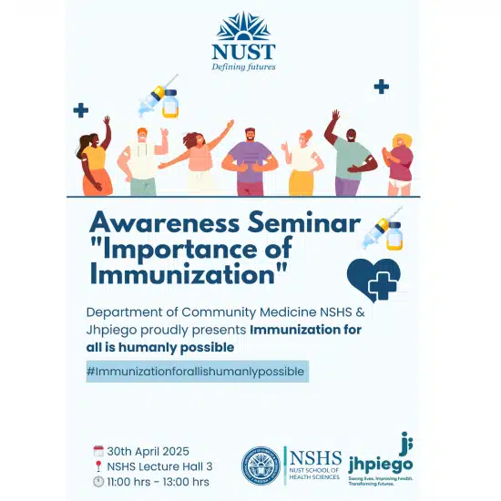 Immunization NUST School of Health Sciences Medical College, Pakistan